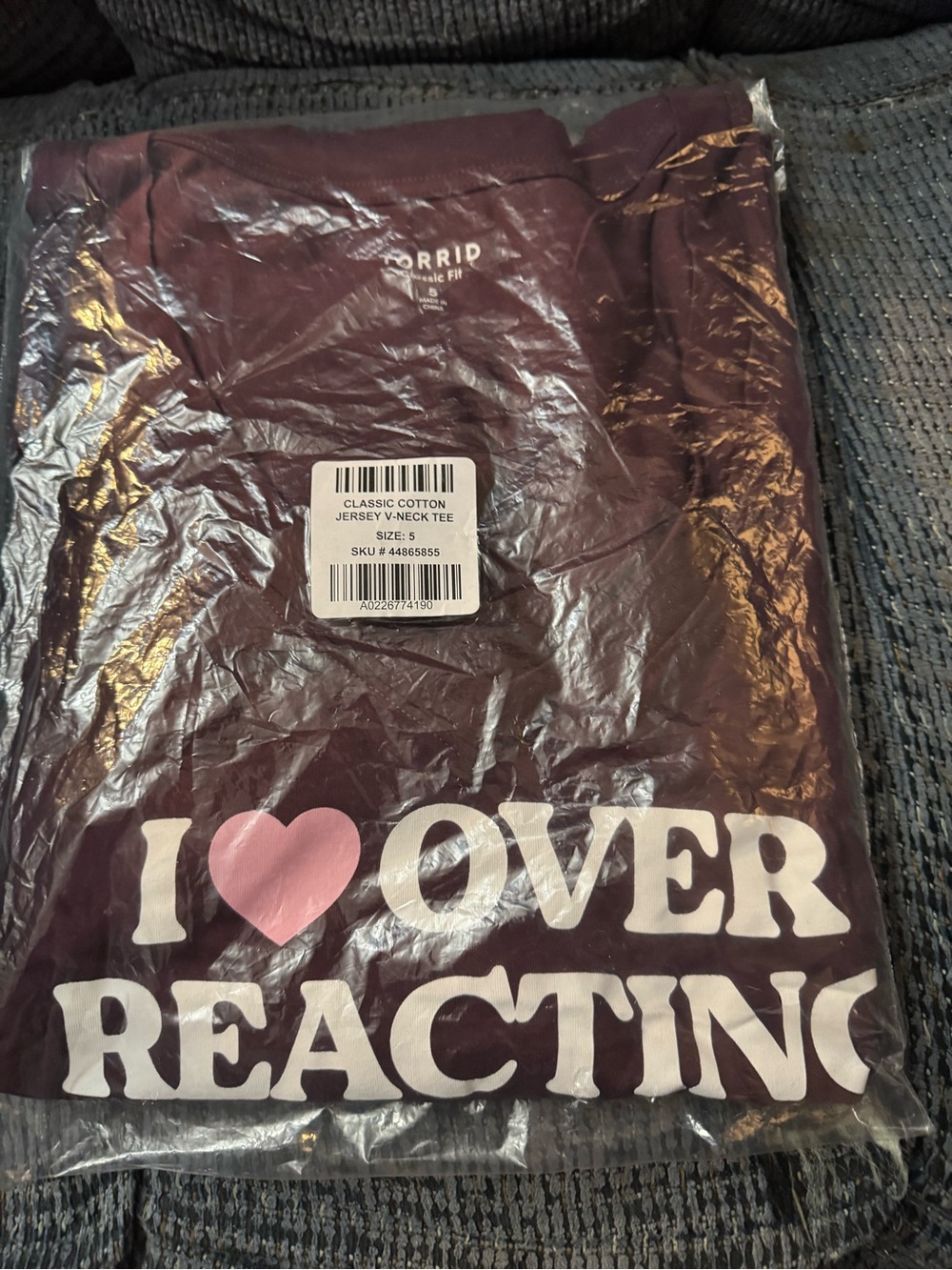 torrid Deep Burgundy V-Neck Classic Cotton Tee
